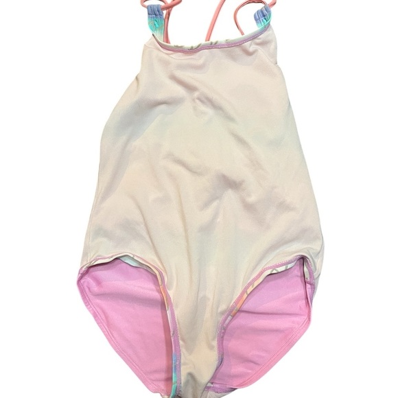 Cat & Jack One Piece Swimsuit with Watercolor Stripes - Picture 3 of 4